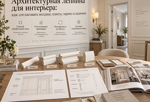 Architectural stucco molding for interiors