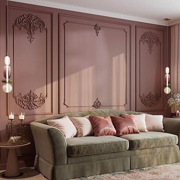 Set of stucco decor CPU-11-1 Ekateringof for wall decoration made of polyurethane and MDF