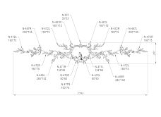 Wooden decor set C-054 composition of the set in detail