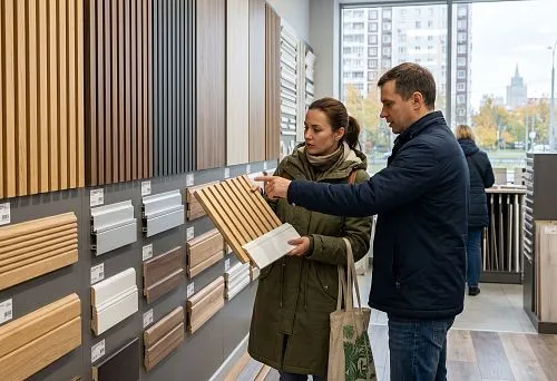 Skirting for panels in Moscow at the wall and slat panels salon