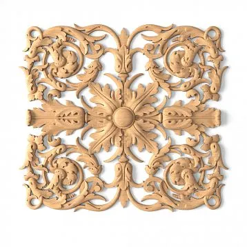 N-196 Wooden Insert with Floral Carving