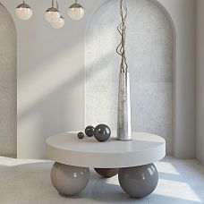 Gray spherical furniture legs MN-235M in two sizes