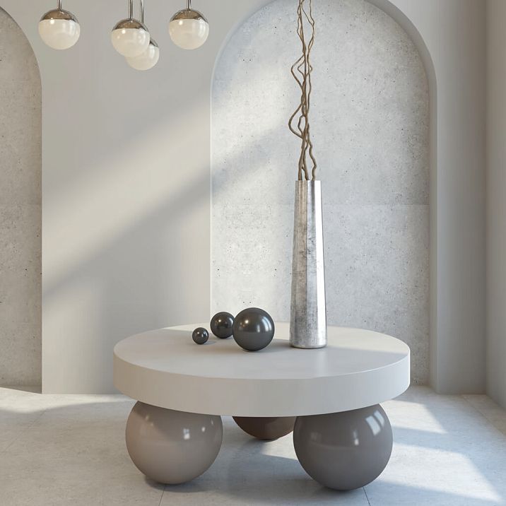 Gray spherical furniture legs MN-235M in two sizes