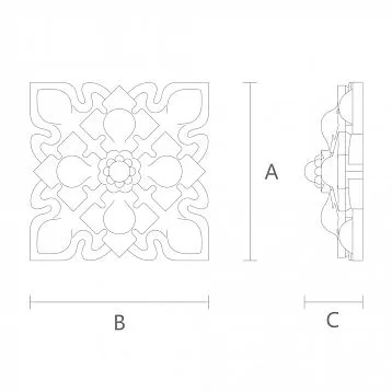 Carved Rosette R-075 for Gothic Interior
