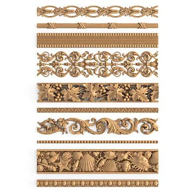 Декоративный резной molding из дуба и бука – примеры изделий