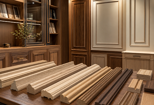Solid wood profile for furniture fronts and interior panels