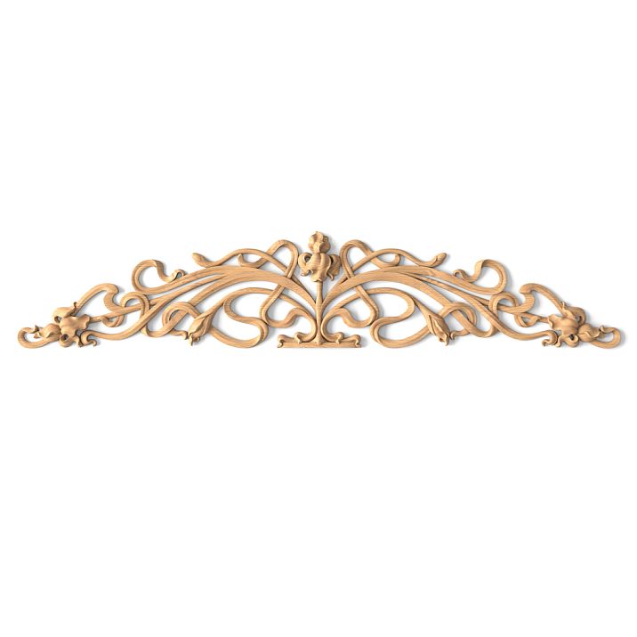 Decorative carved wooden overlay N-228 for bed decor