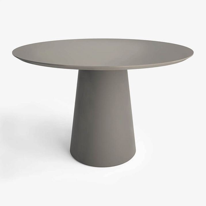 Camelot 002-015 table in gray finish &mdash; round table for modern interior, front view
