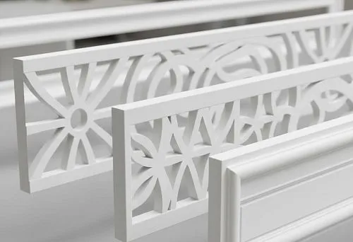 MDF Valances for Furniture to be Painted in Modern Interior Design, Decorative Elements for Furniture Makers