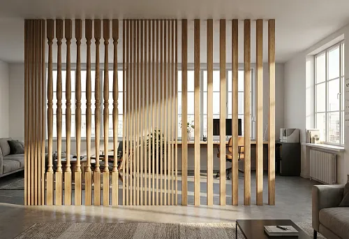 Modern Space Zoning in 2026 Using Balusters and Wooden Slats