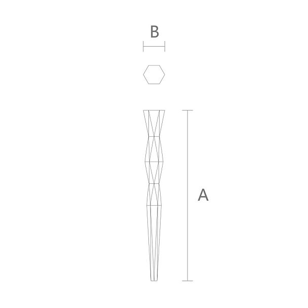 Геометрическая мебельная ножка MN-120 - 2