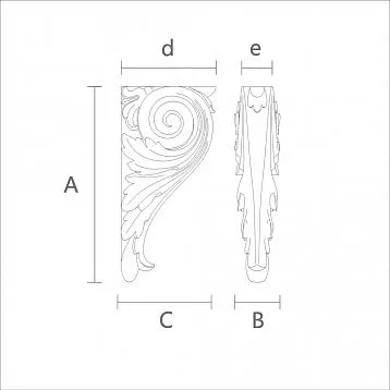 Buy carved bracket KR-004 at the Stavros store