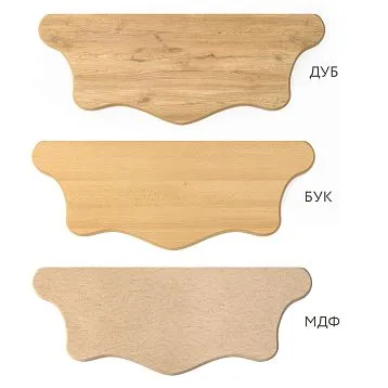 ST-015 oak countertop with wavy shape and natural texture.