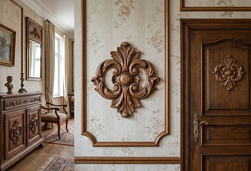 Wooden decorative rosette: how to choose a carved accent for furniture, doors, walls, and interior decor