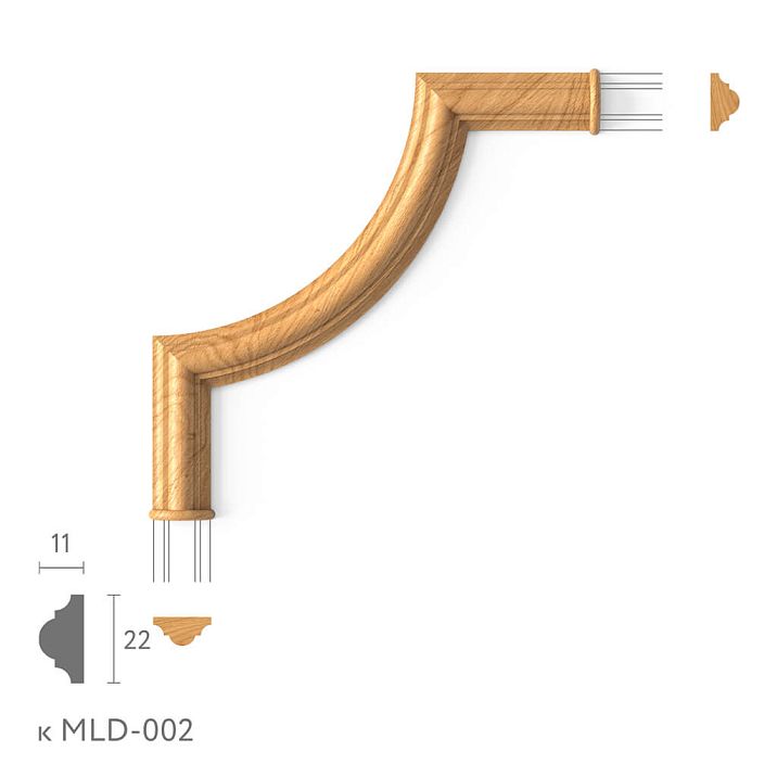 Corner molding MLD-002U close-up