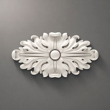 Elegant polyurethane rose RPU-069 with pattern &ndash; decorative stucco on walls and ceiling