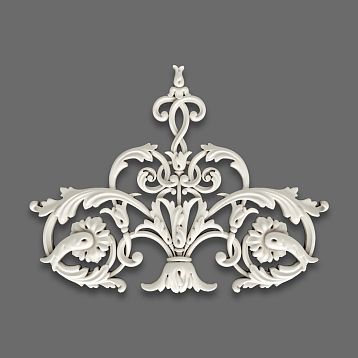 Polyurethane molding on walls in the living room