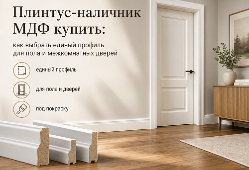 MDF baseboard-door casing for floors and interior doors