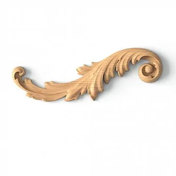 Wooden carved inlay N-458L close-up