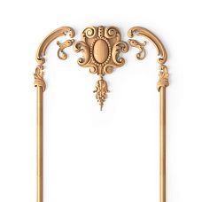 Elegant wooden decor set C-009-1-1 on a white background