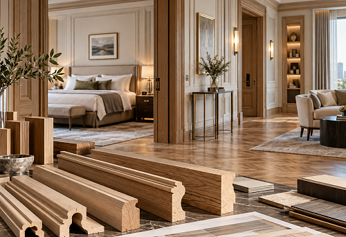 Wholesale finishing materials and wooden trim for hotels