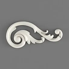 NPU-293R Molded Decoration from polyurethane on a gray background