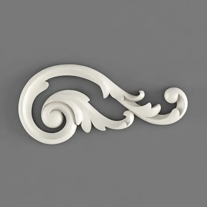 NPU-293R Molded Decoration from polyurethane on a gray background