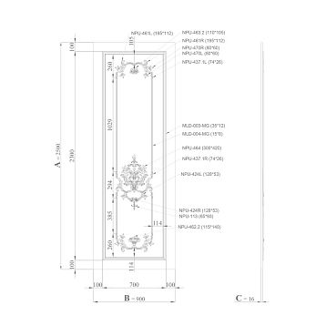 Stand SVPU-007 Summer Garden for showroom and presentation of polyurethane decor