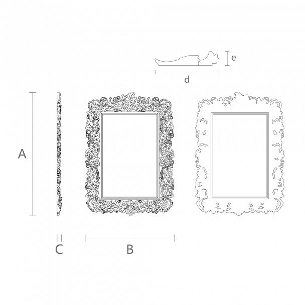 Carved frame RM-013 - 1