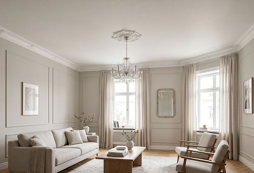 Stucco for ceilings 2.6&ndash;2.8 m: how to choose decor without visual heaviness