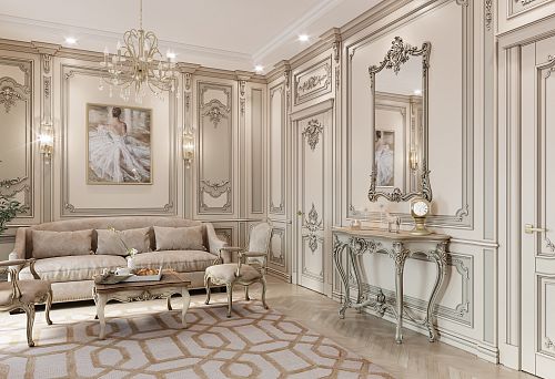 Classic wooden house with original carving and antique decorative elements.