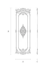 C-004-1-1 wooden decor for doors and furniture - diagram