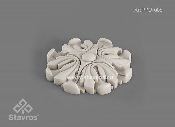 Carved rosette из полиуретана RPU-005 - 2