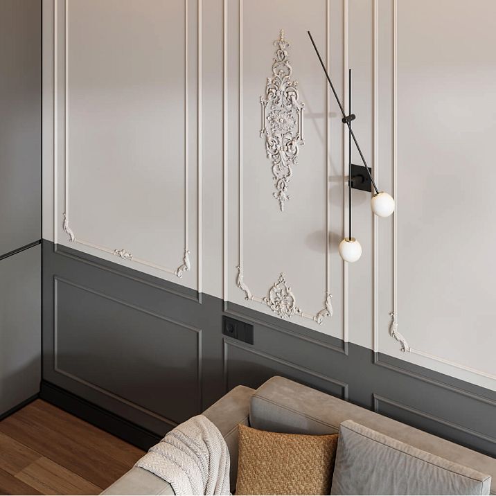 Stucco decor CPU‑10‑2 made of polyurethane for elegant wall, niche, and pier decoration.
