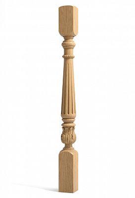 Carved wooden pillars for stairs L-112 - подробнее