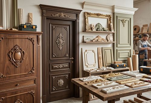 Decorative polyurethane overlays for furniture and doors: how to choose molded decor for facades, panels, and interiors