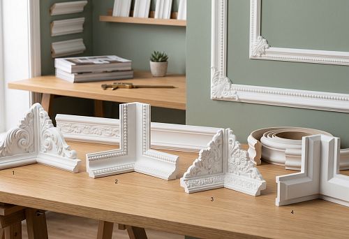 Polyurethane molding corner pieces: how to choose ready-made corners for decorative frames