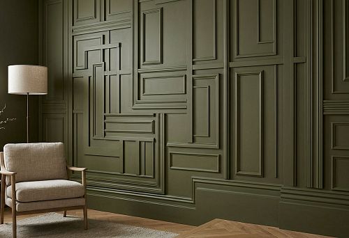 Decorative elements and MDF skirting boards for painting: how to create a textured wall in one color