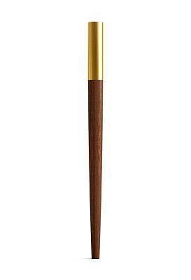 Painted furniture leg with a brass decor MN-149 Brown - подробнее