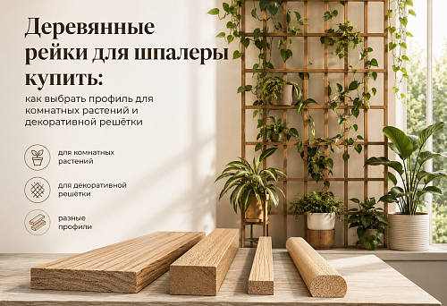 Wooden slats for trellis and indoor plants