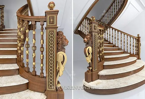 Wooden staircase: warmth of natural materials