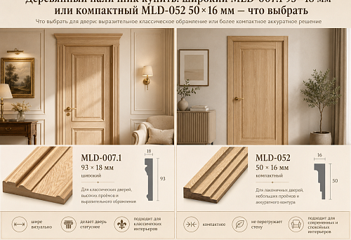 Wooden casing MLD-007.1, size 93 &times; 18 mm
