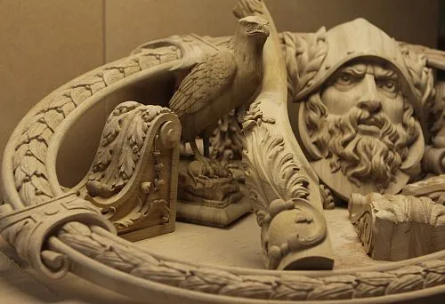 Carved pattern for use in interior design.