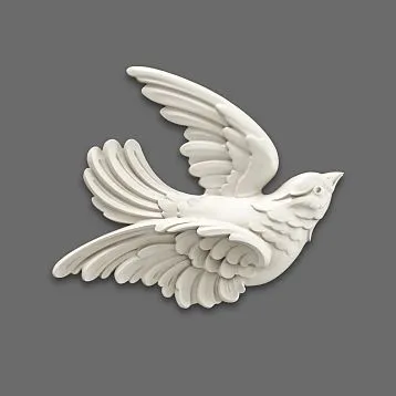 NPU-476L Molded Decoration &mdash; Bird in Close-up. Decoration for Creativity