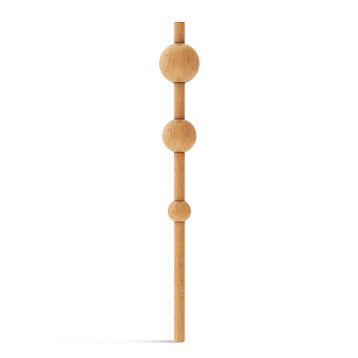 KON-012 beech or oak solid wood baluster set, height 1000 mm
