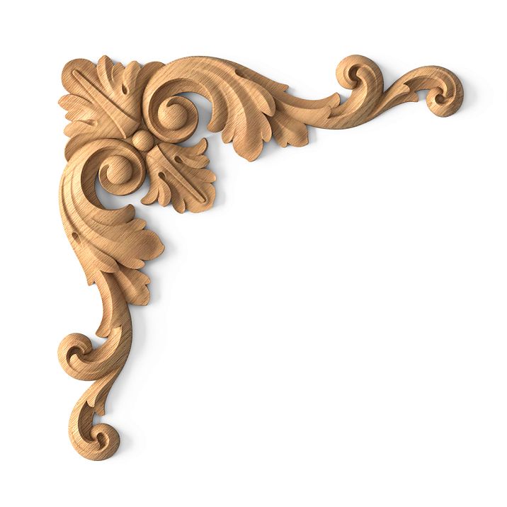 carved overlay, wood decor, furniture decor, classic style, carved overlays, solid oak or beech