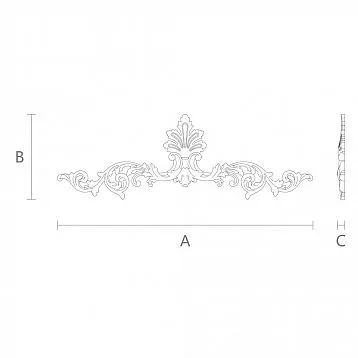 Carved wood applique N-165 for door panel