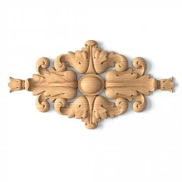 Creative composition of carved appliques N-131 on the wall in the living room