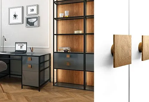 Functional design: combination of minimalism and natural textures.