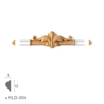 Decorative connecting element N-401.1 made of wood